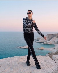 Спортен суитшърт SIBERIA NOIRE Code Fit с дизайнерски принт
